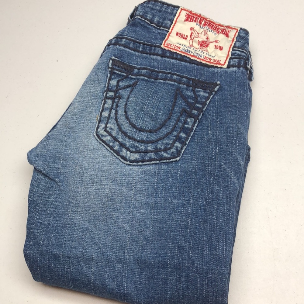 MADE IN USA 🇺🇸 TRUE RELIGION JOHNNY SUPER T JEANS 27x33 🇺🇸